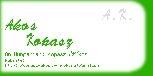 akos kopasz business card